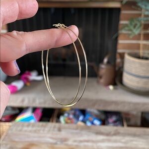 Anthropologie gold hoop earrings